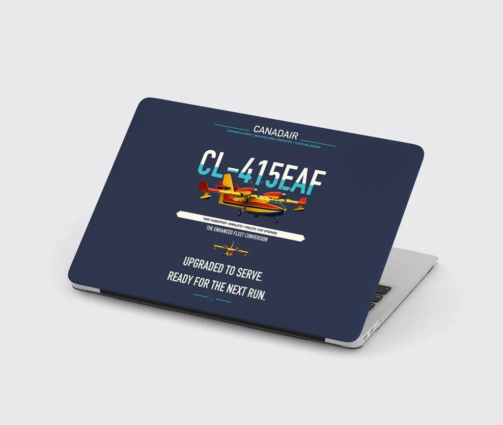 Canadair CL-415EAF design on navy blue MacBook case
