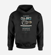 Thumbnail for CF6-80C2 design on black hoodie single side