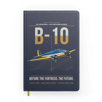 Thumbnail for Martin B-10 design on navy blue notebook