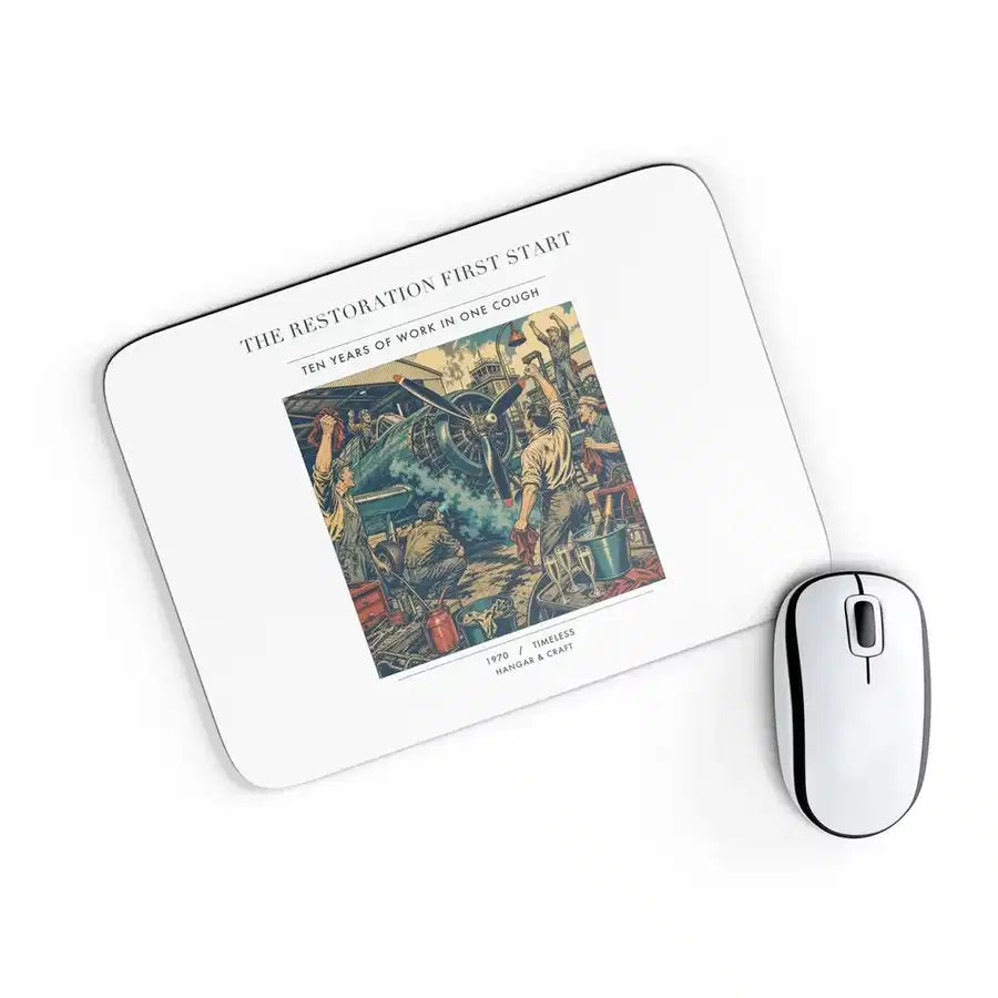 VINTAGE G4455 - The Restoration First Start - Designed Mouse Pads design on white rectangle