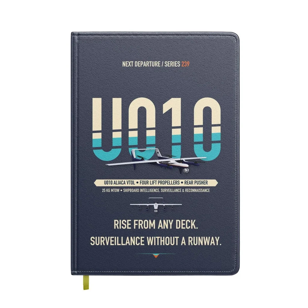 Airbus U010 Aliaca VTOL design on navy blue notebook