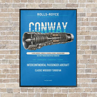 Thumbnail for CONWAY vertical canvas print - framed - turquoise background