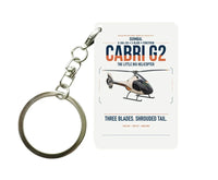 Thumbnail for Guimbal Cabri G2 design on white designed key chain, double-side print