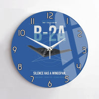 Thumbnail for B-2A Spirit design on blue no frame wall clock