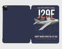 Thumbnail for Saab J 29F Tunnan design on navy blue ipad tablet case