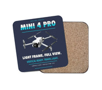 Thumbnail for DJI Mini 4 Pro design on navy blue 1 piece coaster
