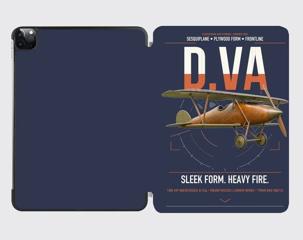 Albatros D.Va design on navy blue ipad tablet case