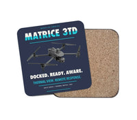 Thumbnail for DJI Matrice 3TD design on navy blue 1 piece coaster