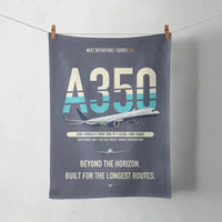 Thumbnail for Airbus A350-1000ULR design on navy blue towel