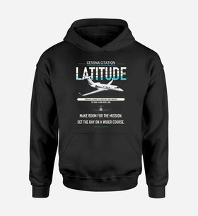 Single-Side Printing — Cessna Citation Latitude Double-Side Hoodie