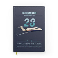 Thumbnail for Bombardier Learjet 28 design on navy blue notebook