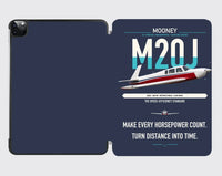 Thumbnail for Mooney M20J 201 design on navy blue ipad tablet case