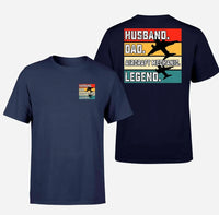 Thumbnail for Husband & Dad & Aircraft Mechanic & Legend Designed Double-Side T-Shirts - view 16
