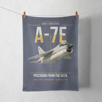 Thumbnail for A-7E Corsair II design on navy blue towel