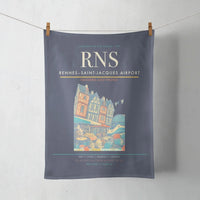 Thumbnail for Rennes–Saint-Jacques Airport (RNS) design on navy blue towel