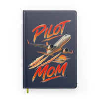 Thumbnail for Pilot Mom design on navy blue notebook