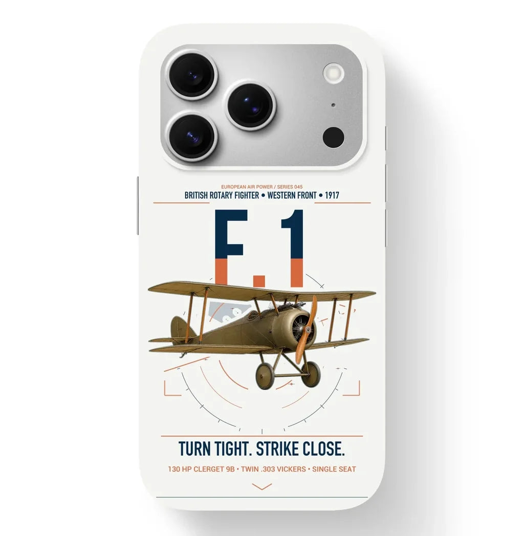 Sopwith Camel F.1 design on white magsafe iphone case, for iPhone 17 Pro