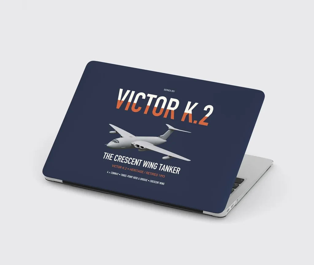 Handley Page Victor K.2 design on navy blue MacBook case
