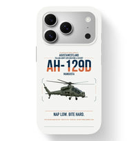 Thumbnail for AgustaWestland AH-129D Mangusta design on white magsafe iphone case, for iPhone 17 Pro