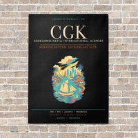 Thumbnail for Jakarta Soekarno-Hatta International Airport CGK - Canvas Framed - Black