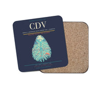 Thumbnail for Merle K. (Mudhole) Smith Airport (CDV) design on navy blue 1 piece coaster
