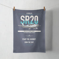 Thumbnail for Cirrus SR20 design on navy blue towel