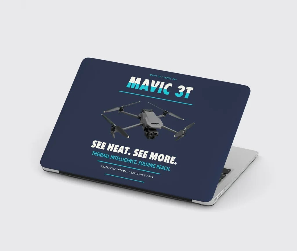 DJI Mavic 3 Thermal design on navy blue MacBook case