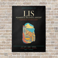 Thumbnail for Lisbon Humberto Delgado Airport LIS - Canvas Framed - Black