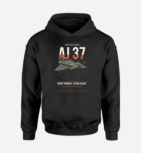 Single-Side Printing — Saab AJ 37 Viggen Double-Side Hoodie