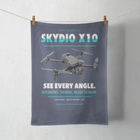 Thumbnail for Skydio X10 design on navy blue towel