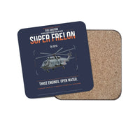 Thumbnail for Sud Aviation SA 321G Super Frelon design on navy blue 1 piece coaster