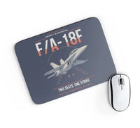 Thumbnail for F-A-18F Super Hornet design on navy blue rectangle mouse pad