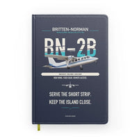 Thumbnail for Britten-Norman BN-2B-26 Islander design on navy blue notebook