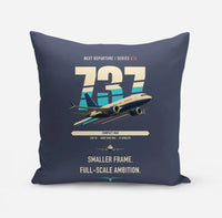 Thumbnail for Boeing 737 MAX 7 design on navy blue pillow