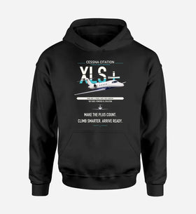 Single-Side Printing — Cessna Citation XLSPlus Double-Side Hoodie