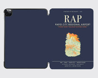 Thumbnail for Rapid City Regional Airport (RAP) design on navy blue ipad tablet case