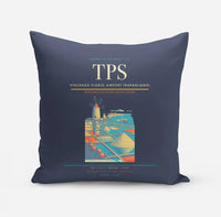 Thumbnail for Vincenzo Florio Airport Trapani-Birgi (TPS) design on navy blue pillow