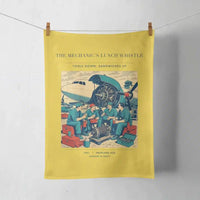 Thumbnail for VINTAGE G4452 - The Mechanic's Lunch Whistle - Designed Towels design on yellow