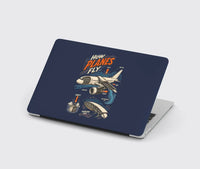 Thumbnail for How Planes Fly V2 design on navy blue MacBook case