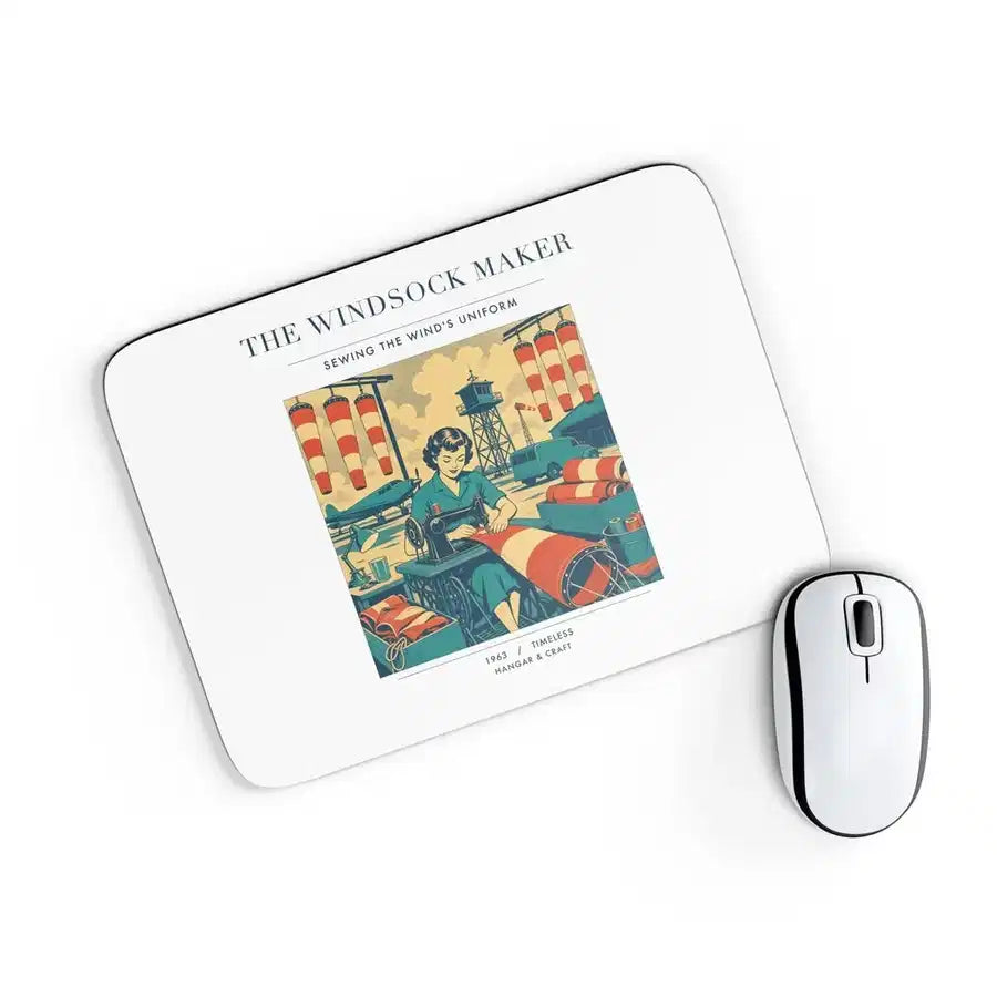 VINTAGE G4429 - The Windsock Maker - Designed Mouse Pads design on white rectangle