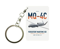 Thumbnail for MQ-4C Triton IFC-4 design on white designed key chain, double-side print