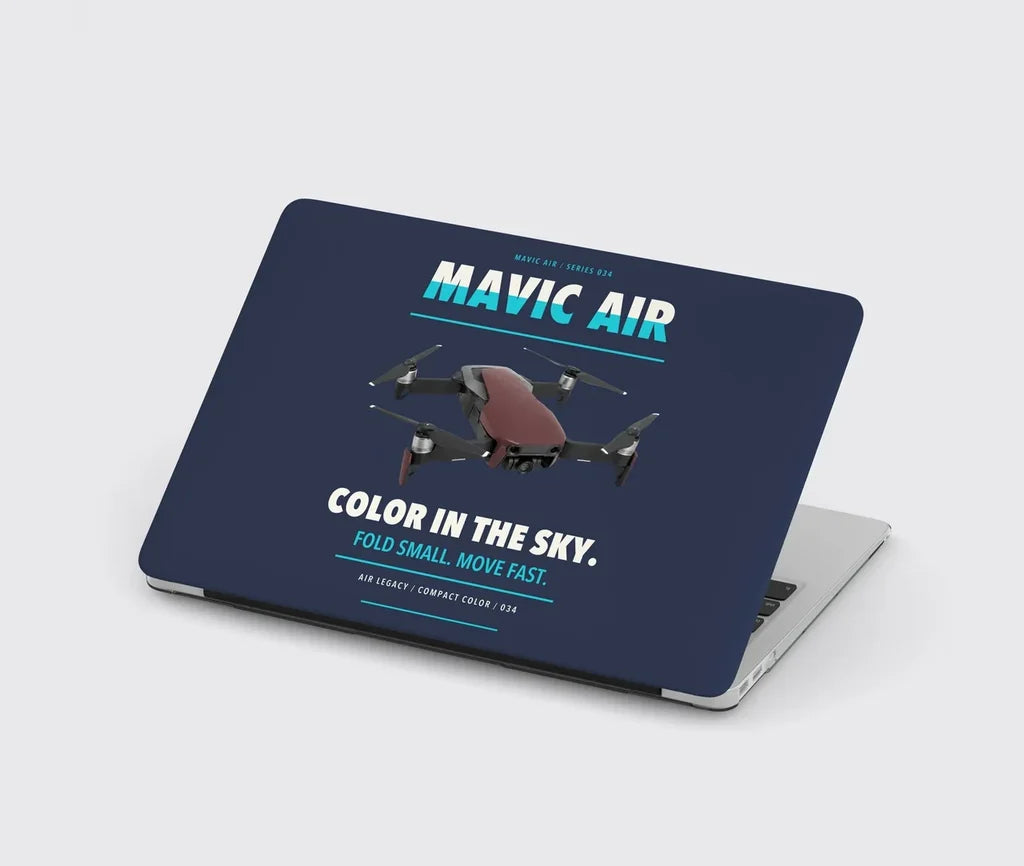 DJI Mavic Air design on navy blue MacBook case