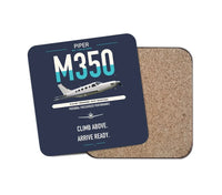 Thumbnail for Piper M350 design on navy blue 1 piece coaster