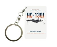 Thumbnail for HC-130J COMBAT KING II design on white designed key chain, double-side print