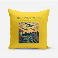 Thumbnail for VINTAGE G4431 - The Moonrise Formation - Designed Pillows design on yellow