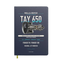 Thumbnail for TAY 650 design on navy blue notebook