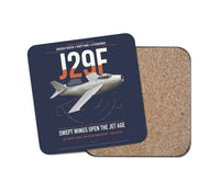 Thumbnail for Saab J 29F Tunnan design on navy blue 1 piece coaster