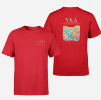 Thumbnail for Kamloops Airport (YKA) design printed on red double-side t-shirt