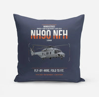 Thumbnail for NHIndustries NH90 NFH Caïman design on navy blue pillow