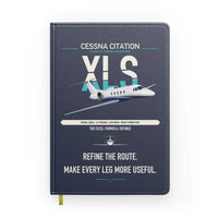 Thumbnail for Cessna Citation XLS design on navy blue notebook